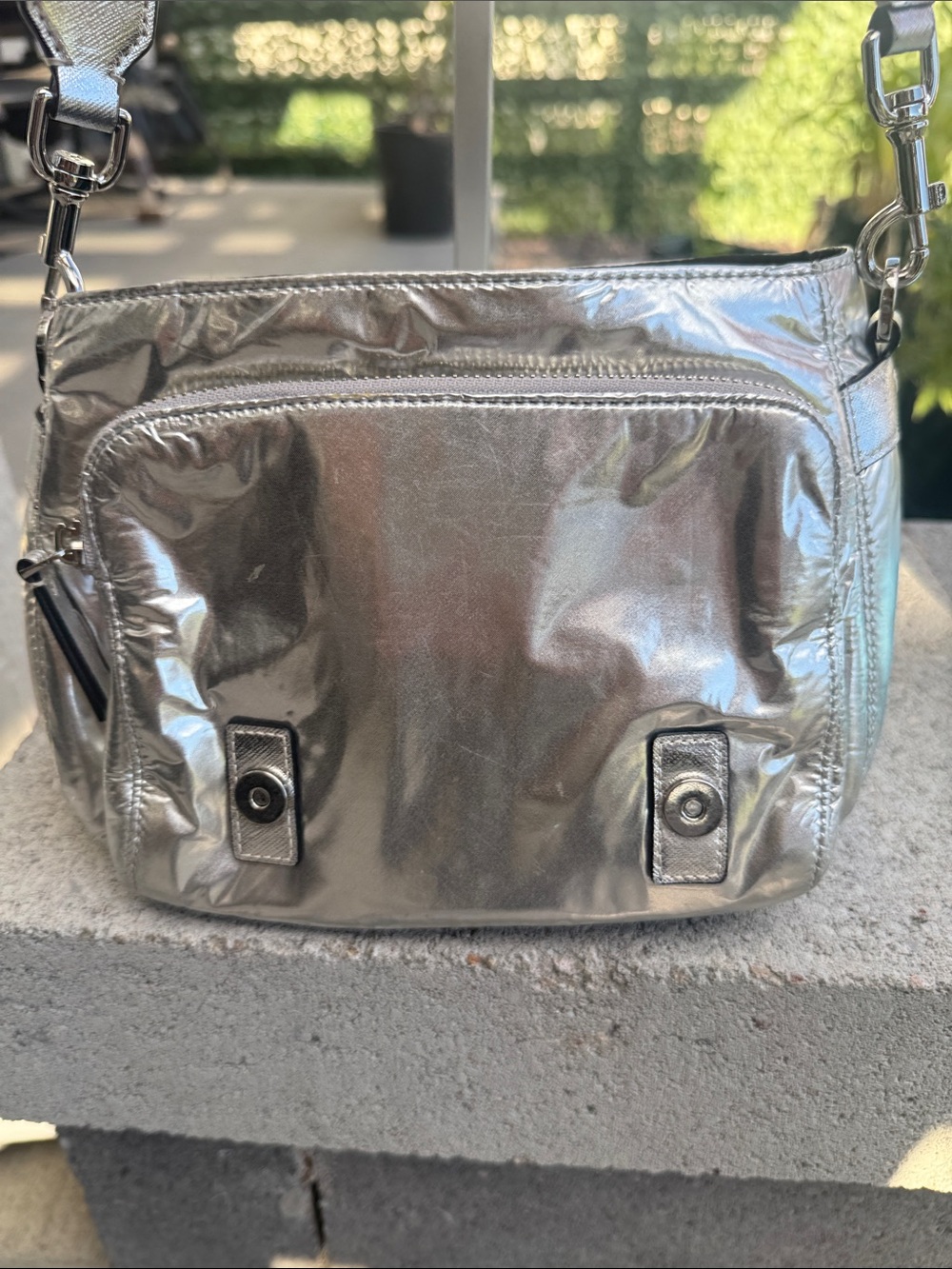 Tory Burch Small Virginia Metallic Small Messenger Crossbody-GUC - Picture 12 of 13